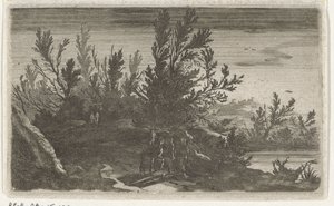 Landskap på natten Sex landskap (serietitel) av Gillis van Scheyndel (I)