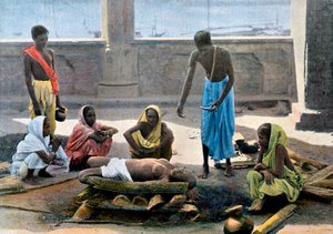 Kremering i Indien, c1890