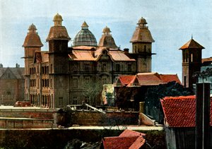 Den ex-förste ministerns palats och marinsoldaternas baracker, Madagaskar, sent 1800-tal. av Gillot