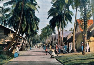 Gata i Port Blair, Andaman- och Nicobaröarna, Indiska oceanen, c1890