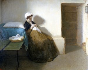 Neapolitanska republiken 1799 (Parthenopeiska republiken): "" Luisa Sanfelice i fängelse "" Målning av Gioacchino Toma (1836-1893) 1874 Mått 63 x 79 cm, Capodimonte Museum