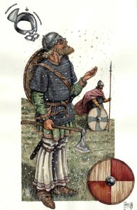 Medeltiden: Vikingakrigare på 800-talet. av Giorgio Albertini