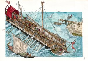 Rekonstruktion av en venetiansk galär från 1400-talet av Giorgio Albertini. av Giorgio Albertini