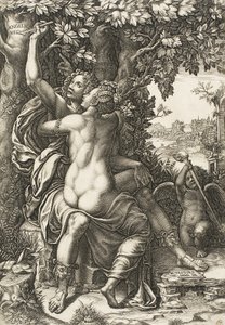 Angelica och Medoro, ca 1570 av Giorgio Ghisi