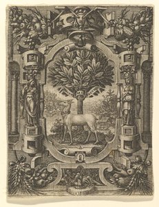 Emblem av Lucrezia Gonzaga, före 1566. av Giorgio Ghisi