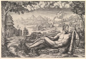 Herkules vilar från sitt arbete, 1567.