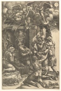 Herdarnas tillbedjan, sent 1570-tal. av Giorgio Ghisi