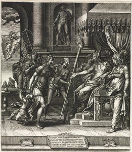 Förolämpningen av Apelles, 1560. av Giorgio Ghisi