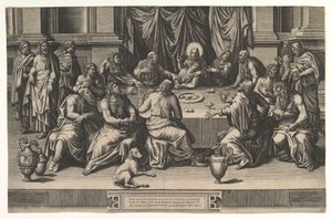 Den sista måltiden, 1551. av Giorgio Ghisi