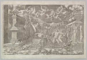 Hesekiels syn, 1554. av Giorgio Ghisi
