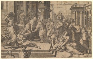 Visitationen, 1540-50. av Giorgio Ghisi