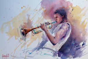 Jazztrumpetist av Giorgio Gosti