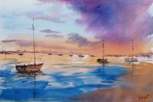 Purple Sunset Marina