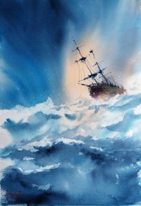 Segelfartyget Storm av Giorgio Gosti
