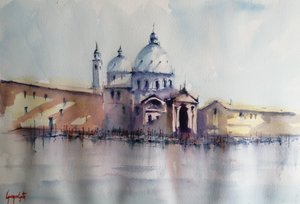 Spegelbild av en venetiansk basilika av Giorgio Gosti