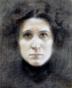 Porträtt av Irma Gramatica, av Giorgio Kienerk (1869-1948), ca 1901, pastell på papper, 29x46 cm