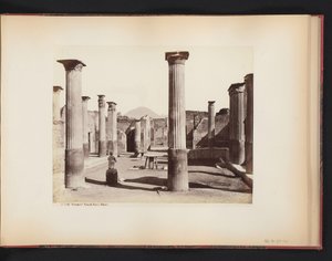 Vy över ruinerna av Marco Olconios hus i Pompeji, Italien (Pompeii) Casa di Marco Olconio (titel på objekt)