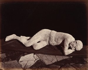 Mänsklig avgjutning, Pompeji,1873 (foto) av Giorgio Sommer
