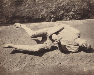 Mänsklig avgjutning, Pompeji,1873 (foto) av Giorgio Sommer