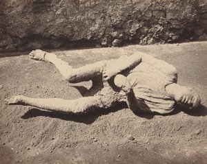 Mänskliga fotspår, Pompeji (Human Cast, Pompeii) av Giorgio Sommer
