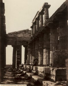 Ruinerna av Neptunus tempel i Paestum av Giorgio Sommer