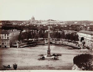 Utsikt över Piazza del Popolo från Pincio (eller Pinciano Hill), Rom av Giorgio Sommer