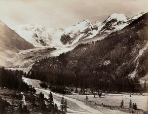 Vy över en glaciär i Schweiz av Giorgio Sommer
