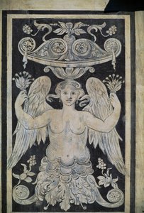 Allegorisk figur, av Giorgio Vasari, Tommaso Battista del Verrocchio och Alessandro Forzori, Palazzo dei Cavalieri eller Palazzo della Carovana, Piazza dei Cavalieri, Pisa, Toscana, Italien av Giorgio Vasari