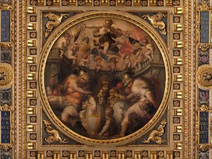 Allegorier över kvarteren Santo Spirito och Santa Croce av Giorgio Vasari