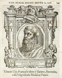 Milano, Biblioteca Braidense, Vite de piv excellent, Giorgio Vasari 1568, Giovan Francesco Penni kallad Il Fattore av Giorgio Vasari