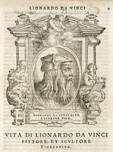 Milano, Biblioteca Braidense, Vite de piv excellent, Giorgio Vasari 1568, Leonardo da Vinci av Giorgio Vasari