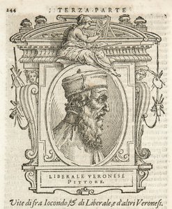 Milano, Biblioteca Braidense, Vite de piv excellent, Giorgio Vasari 1568, Liberal av Jacopo da Verona av Giorgio Vasari