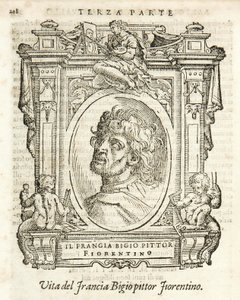 Milano, Braidensebiblioteket, Vite de piv excellent, Giorgio Vasari 1568, Francesco di Cristofano kallad Il Franciabigio av Giorgio Vasari