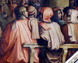 Bön av Antonio Giacomini för slaget vid Pisa av Giorgio Vasari