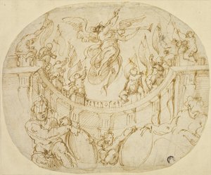 Studie till Allegori över två Quartieri i Florens av Giorgio Vasari
