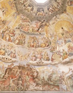 Den sista domen, detalj från Domkyrkans kupol, 1572-79 av Giorgio Vasari