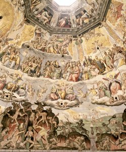 The Last Judgement, detalj från kupolen i Duomo, 1572-79 av Giorgio Vasari