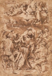Steningen av St. Stefan, med treenigheten ovanför av Giorgio Vasari