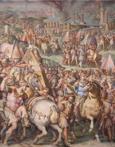 Kejsaren Maximilian upphäver belägringen av Livorno, 1568-1571 av Giorgio Vasari
