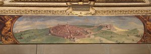 Utsikt över Lucignano, 1557-1558 av Giorgio Vasari