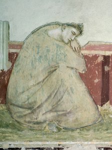 Kutokea kwa Mtakatifu Francis kwa St Anthony, na Giotto (1267-1337), fresco, Maelezo, Basilica ya Santa Croce, Bardi Chapel, Florence,1325-1330swed av Giotto (c.1266 1337)