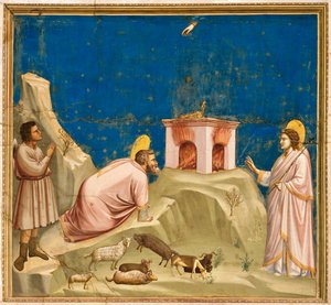 Italien, Padova, Angel Meddelar för Joachim att han kommer att bli pappa av Giotto (c.1266 1337)