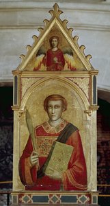 Saint Laurent (San Lorenzo) - Olja på trä av Giotto (c.1266 1337)