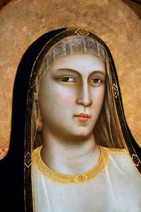 The Madonna di Ognissanti, ca 1310 (tempera på trä) av Giotto (c.1266 1337)