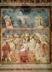 Den helige Franciskus av Assisis liv: Verifieringen av stigmas (S:t Hieronymus undersöker stigmas - Fresco av Giotto (c.1266 1337)