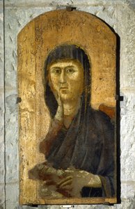Madonna. Porträtt av Jungfrun mot guldbakgrund. Målning av Giotto di Bondone (1267 -1337), omkring 1290. Tempera på trä. Storlek: 81,5 x 41 cm. Borgo San Lorenzo, Pieve.
1610