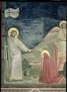 Noli me Tangere, detalj av Kristus och Maria Magdalena, c.1305