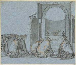 Bön för stavarnas blomning av Giotto di Bondone