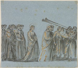 Bröllopsprocession av Maria och Josef av Giotto di Bondone