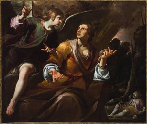 Hagar och ängeln, ca 1640 (olja på duk)